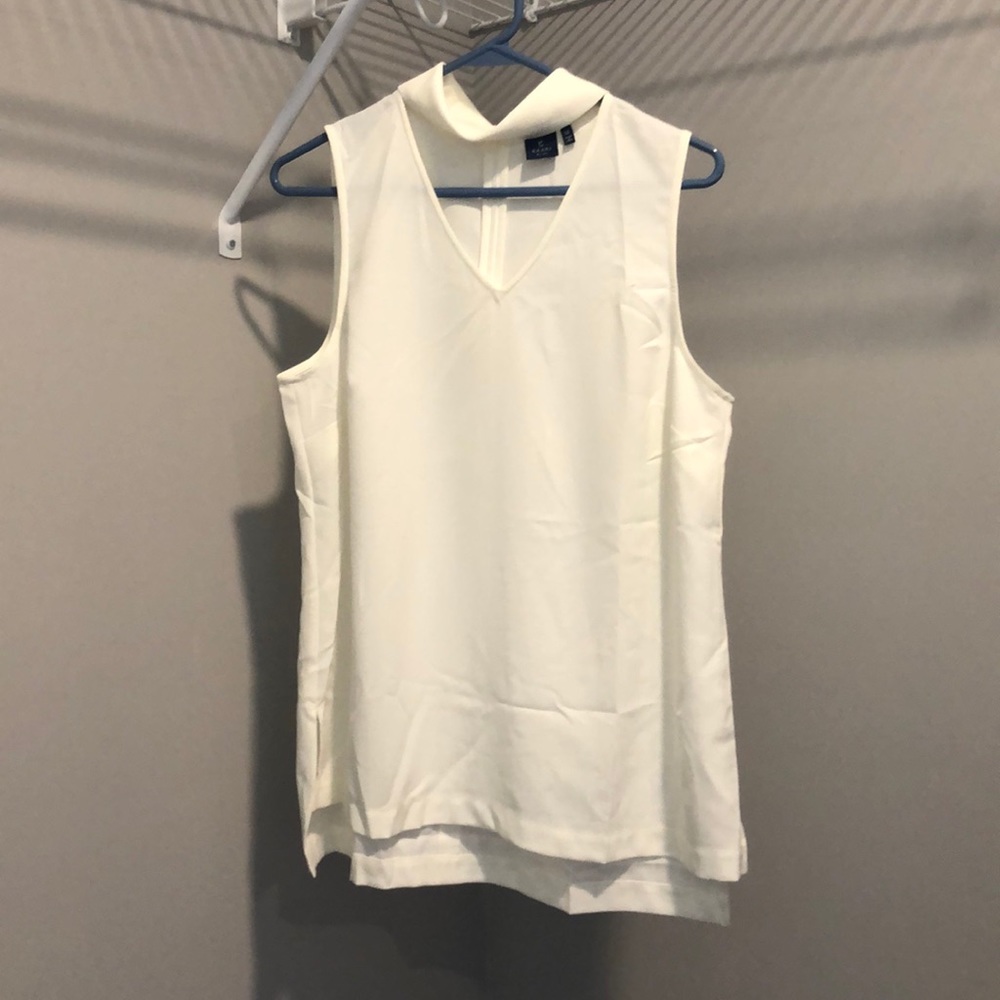 White Sleeveless Shirt